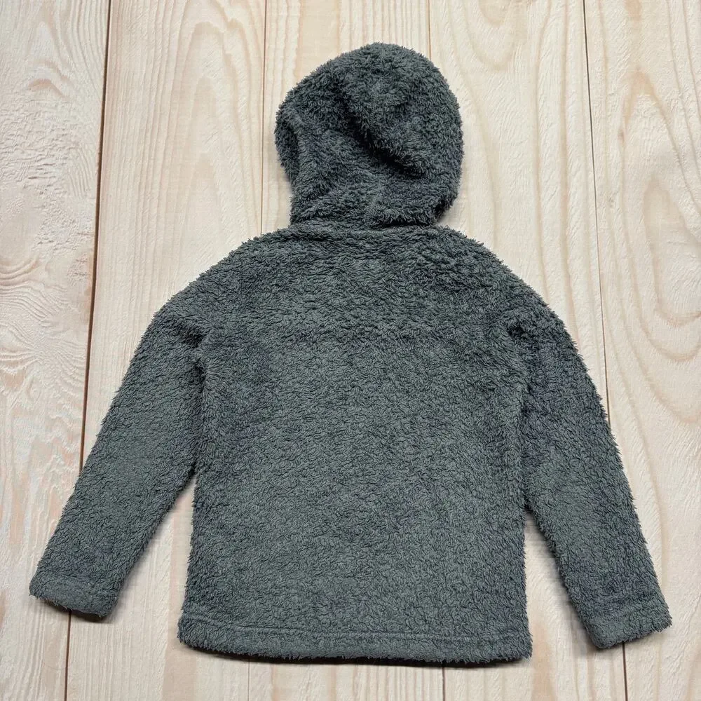 Patagonia Los Gatos Hoody Girls XS 5-6 Sherpa Pile Fleece Jacket Forge Gray